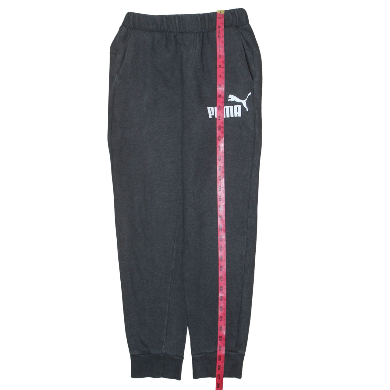 Mens UK Size S PUMA Regular Fit Jogger Black Trousers