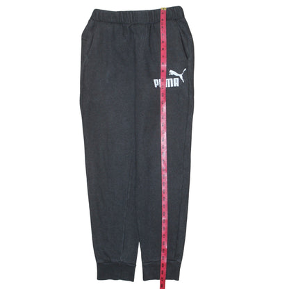 Mens UK Size S PUMA Regular Fit Jogger Black Trousers