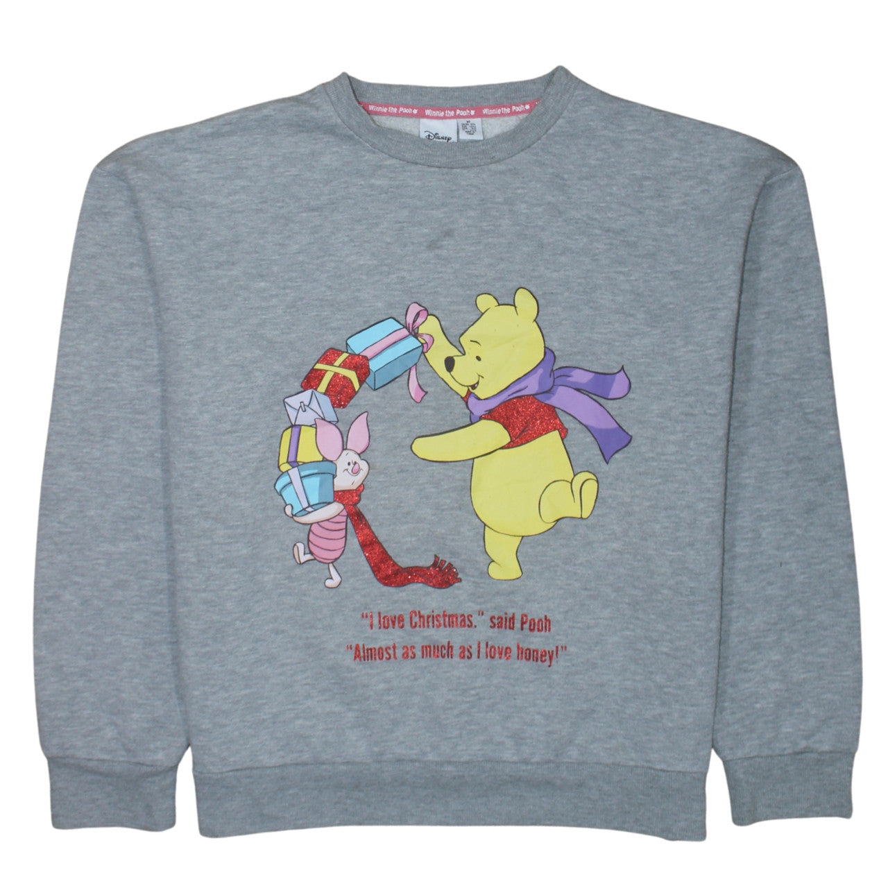 Womens UK Size 12/14 Disney Grey Pullover Sweatshirt