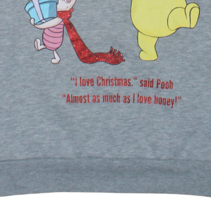 Womens UK Size 12/14 Disney Grey Pullover Sweatshirt