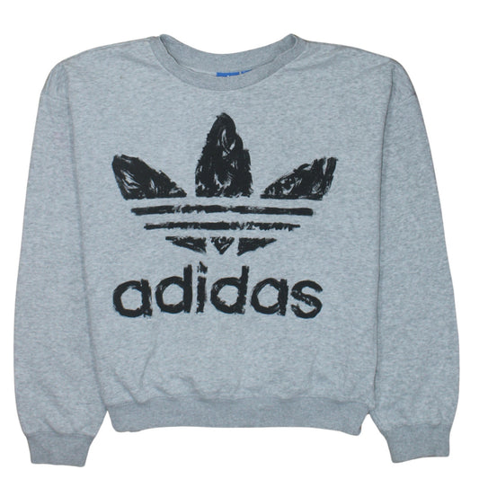 Womens UK Size 8 adidas Grey Pullover Sweatshirt