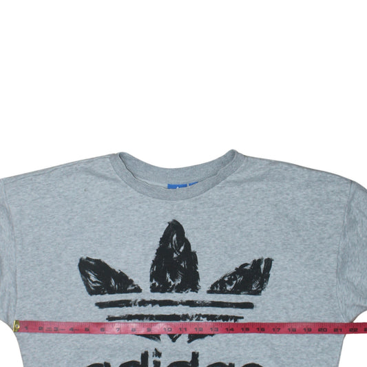 Womens UK Size 8 adidas Grey Pullover Sweatshirt