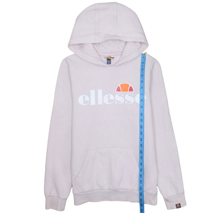Ellesse Girls Pink Pullover Hoodie 13-14 Years Logo Graphic Fleece
