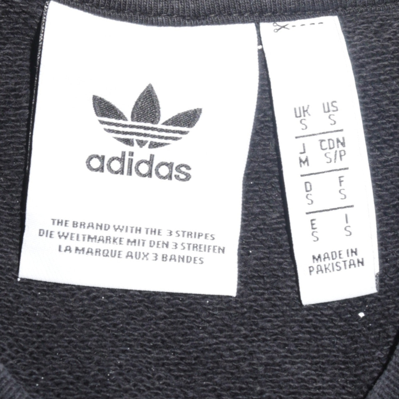 Mens UK Size S adidas Black Pullover Sweatshirt