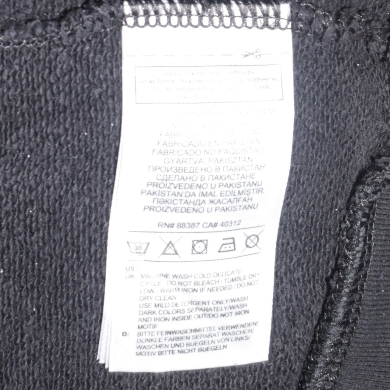 Mens UK Size S adidas Black Pullover Sweatshirt