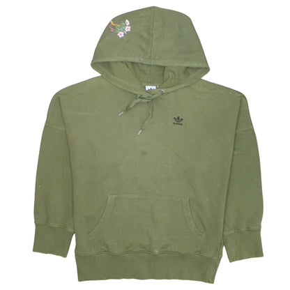 Womens UK Size 10 adidas Green Pullover Hoodie