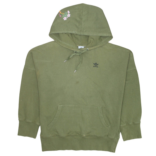 Womens UK Size 10 adidas Green Pullover Hoodie