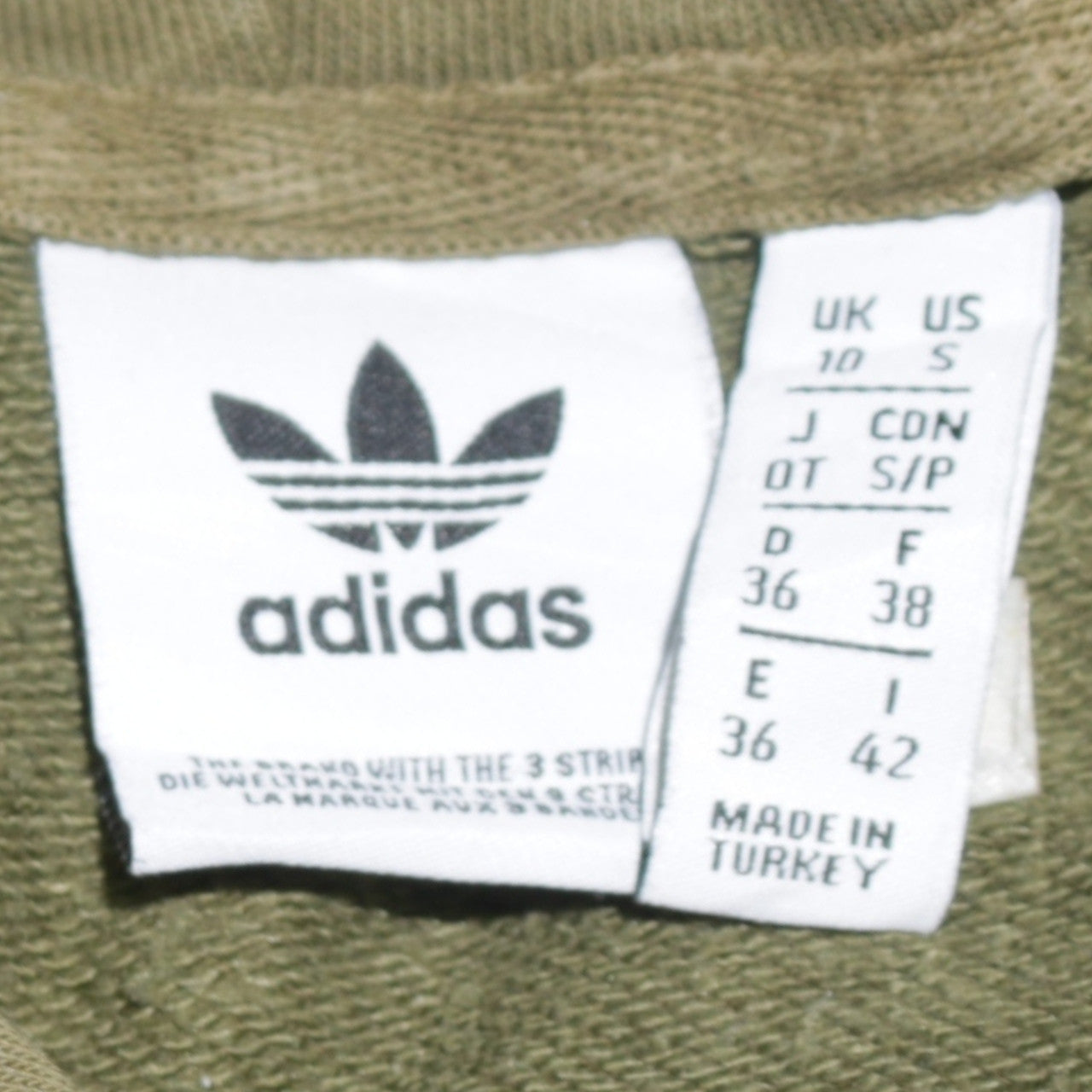 Womens UK Size 10 adidas Green Pullover Hoodie