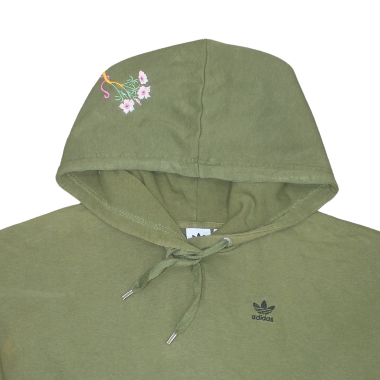 Womens UK Size 10 adidas Green Pullover Hoodie