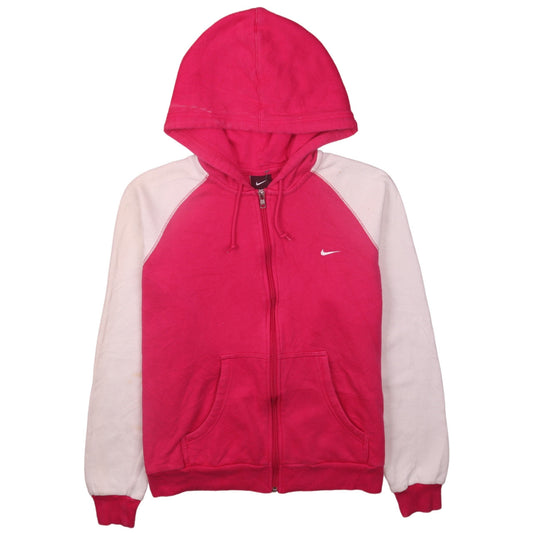 Womens UK Size L Nike Pink Full Zip Hoodie