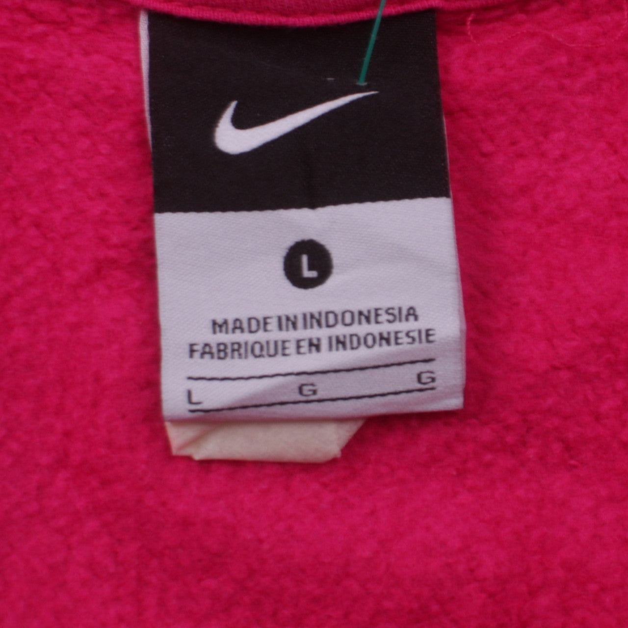 Womens UK Size L Nike Pink Full Zip Hoodie