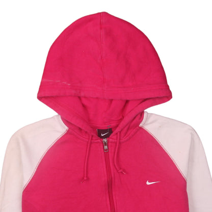Womens UK Size L Nike Pink Full Zip Hoodie