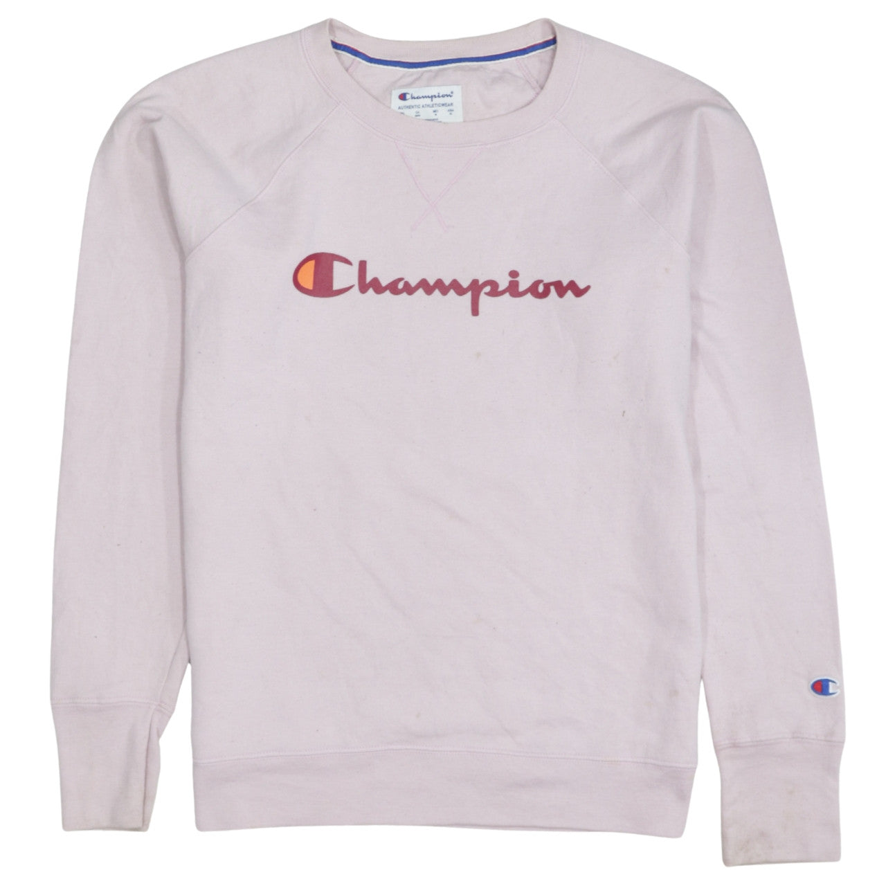 Womens UK Size M Champion Pink Pullover Sweatshirt