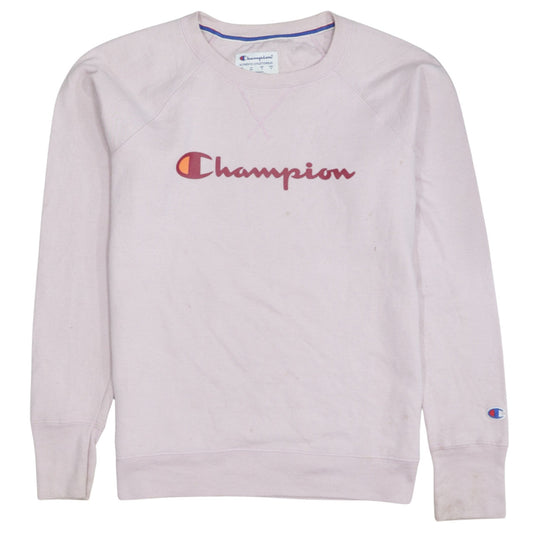 Womens UK Size M Champion Pink Pullover Sweatshirt