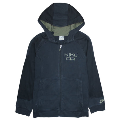 Nike Boys Black Full Zip Hoodie Size 13 Years Fleece Hooded Sweatshirt