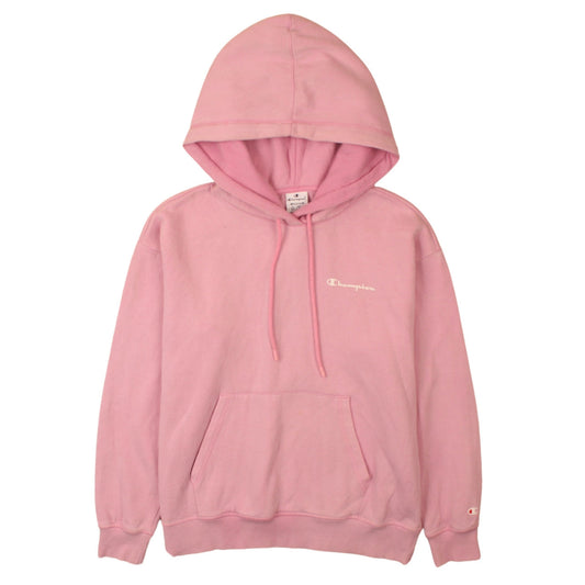 Womens UK Size M Champion Pink Pullover Hoodie