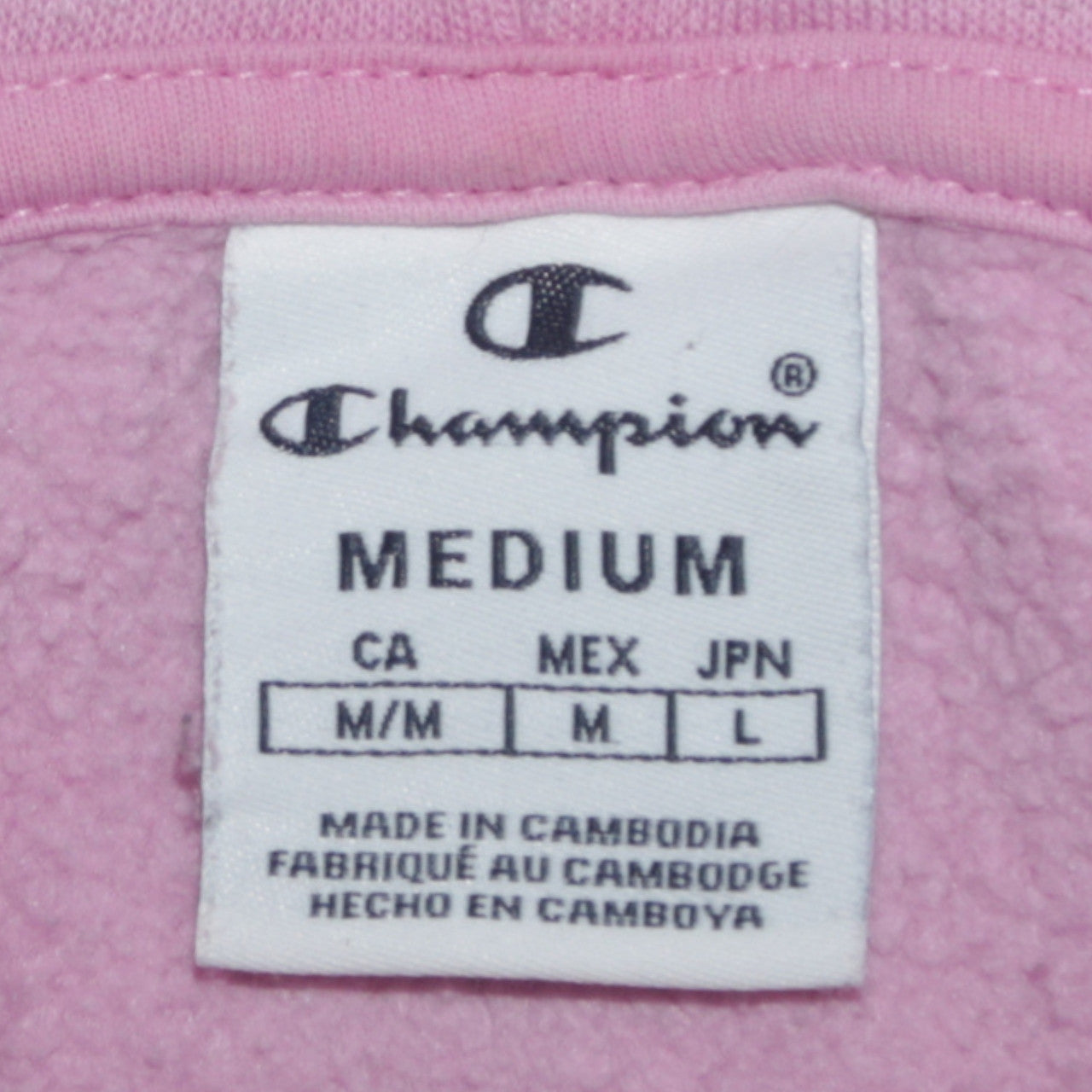 Womens UK Size M Champion Pink Pullover Hoodie