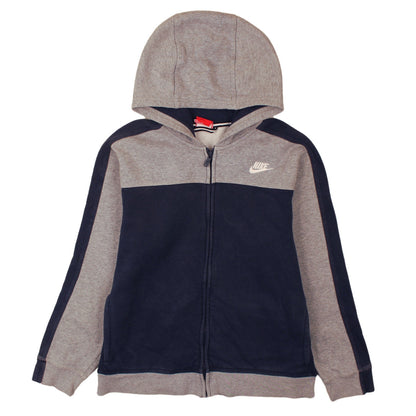 Nike Boys Grey & Navy Full Zip Hoodie 13-15 Years Fleece Sportswear