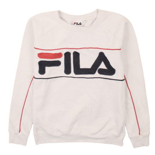 Womens UK Size XS FILA White Pullover Sweatshirt