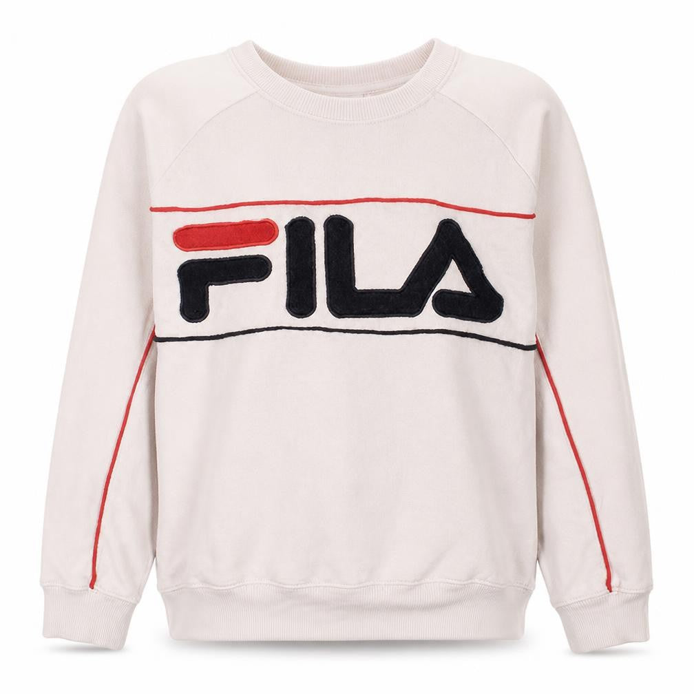 Fila Womens White XS Sweatshirt Crew Neck Logo Pullover