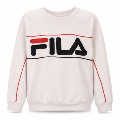 Fila Womens White XS Sweatshirt Crew Neck Logo Pullover