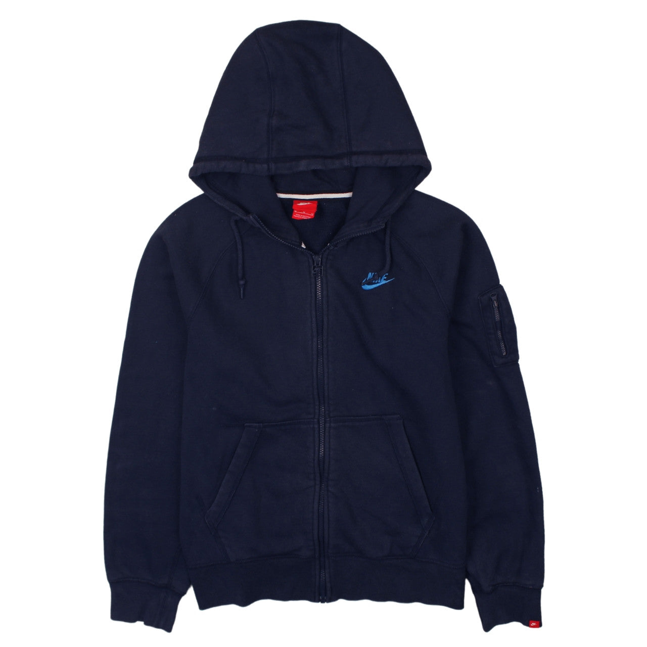 Womens UK Size M Nike Blue Full Zip Hoodie