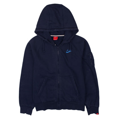 Womens UK Size M Nike Blue Full Zip Hoodie