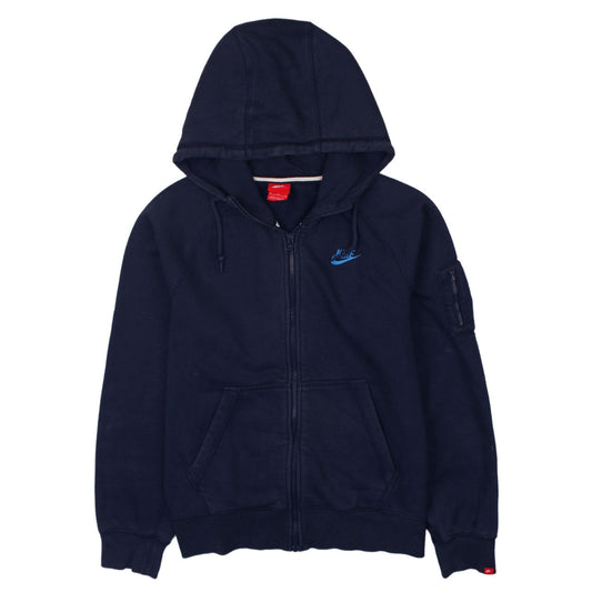 Womens UK Size M Nike Blue Full Zip Hoodie