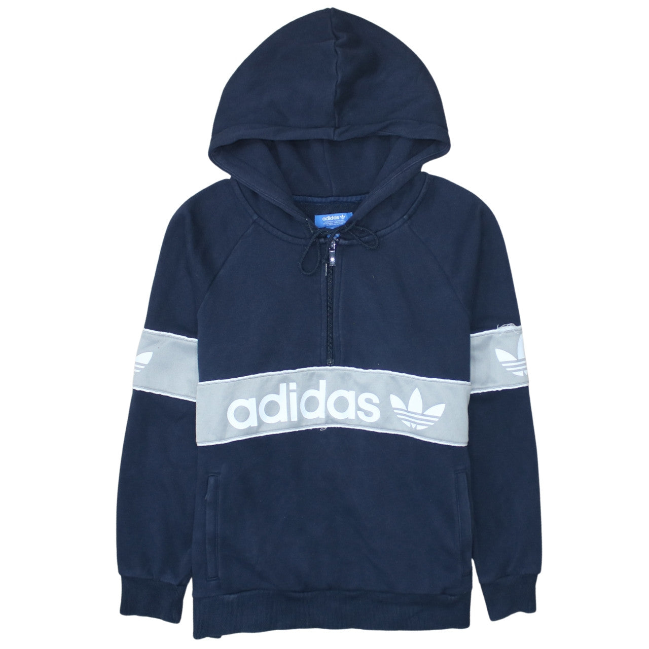 Womens UK Size 14 adidas Blue Pullover Hoodie