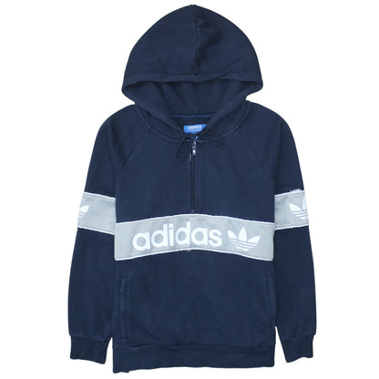 Womens UK Size 14 adidas Blue Pullover Hoodie