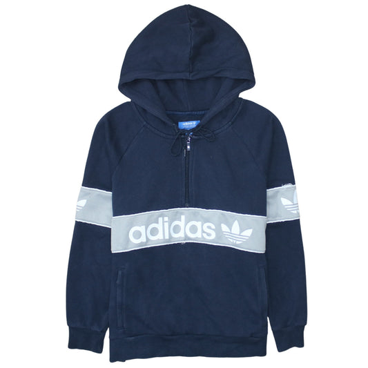 Womens UK Size 14 adidas Blue Pullover Hoodie