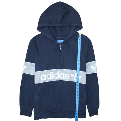 Womens UK Size 14 adidas Blue Pullover Hoodie