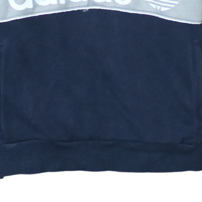 Womens UK Size 14 adidas Blue Pullover Hoodie