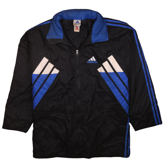 Mens UK Size L adidas Black Windbreaker Coat
