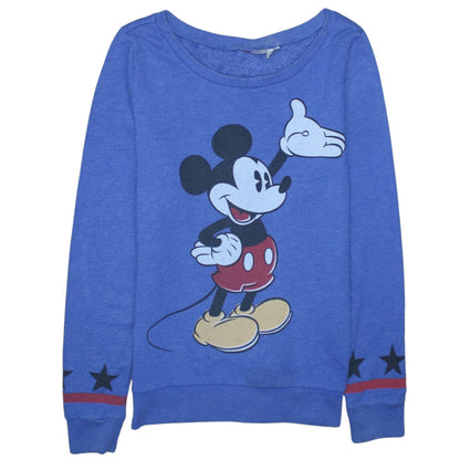 Womens UK Size 8 Disney Blue Pullover Sweatshirt