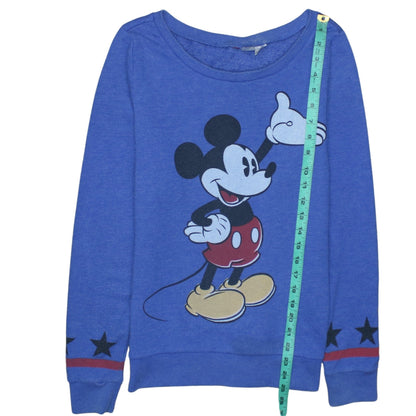 Womens UK Size 8 Disney Blue Pullover Sweatshirt