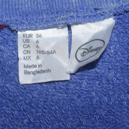 Womens UK Size 8 Disney Blue Pullover Sweatshirt