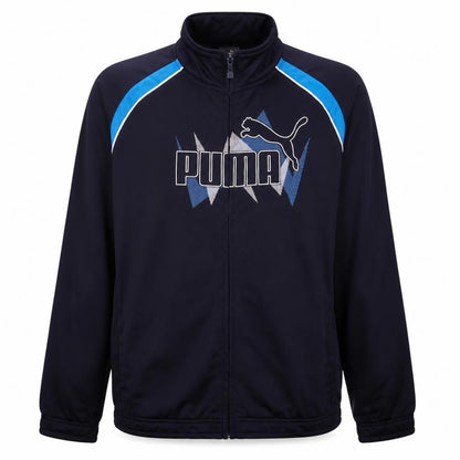Puma Boys Blue Track Jacket Size 14 Years Full Zip Activewear Top