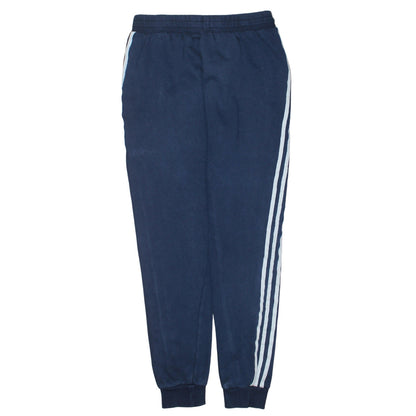 Adidas Boys Blue Jogger Trousers 15-16 Years Elastic Waist Side Stripe