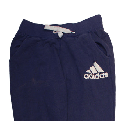 Adidas Womens Blue Jogger Sweatpants S Elastic Waist Logo