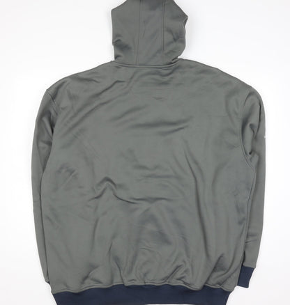 Mens UK Size XL Stitches Grey Full Zip Hoodie