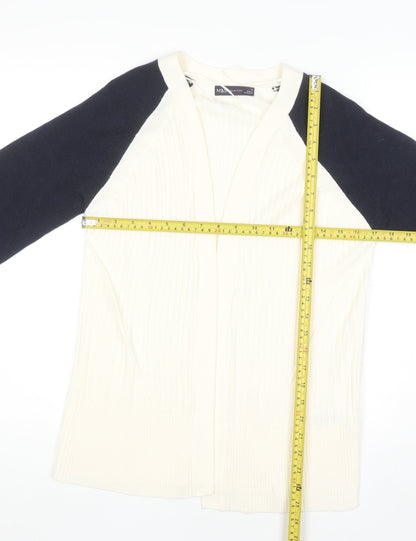 Marks and Spencer Women's Cream Mix Cardigan Small Acrylic Knit