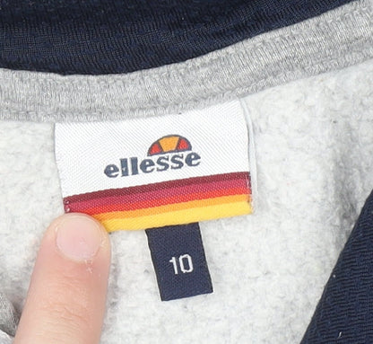 Womens UK Size 10 ellesse Grey Pullover Hoodie