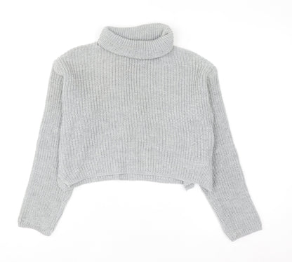 Womens UK Size S Missguided Grey Pullover Jumper