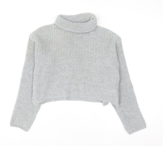 Womens UK Size S Missguided Grey Pullover Jumper