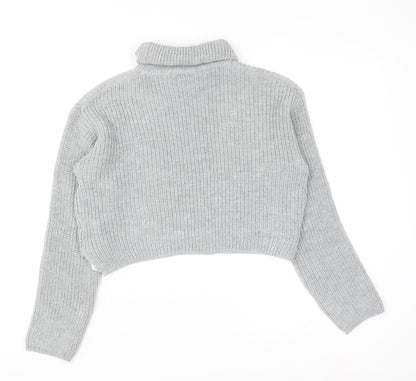 Womens UK Size S Missguided Grey Pullover Jumper