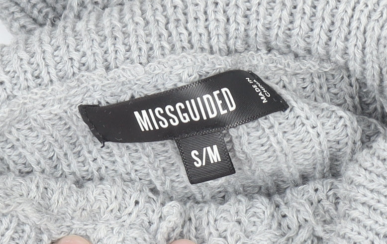 Womens UK Size S Missguided Grey Pullover Jumper