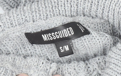 Womens UK Size S Missguided Grey Pullover Jumper