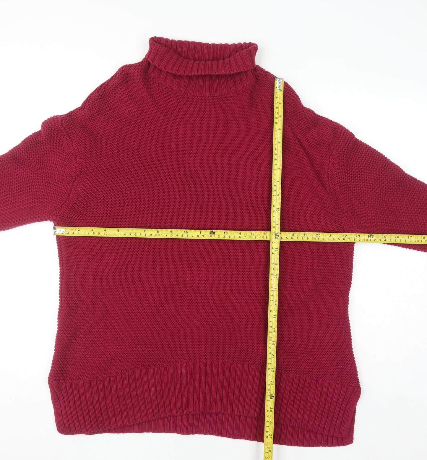 Womens UK Size M French Connection Red Pullover Jumper
