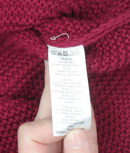 Womens UK Size M French Connection Red Pullover Jumper